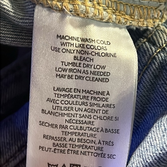 We the Free by Free People Womens Jeans 30 Blue Distressed High Rise raw hem Y2K - Picture 6 of 8